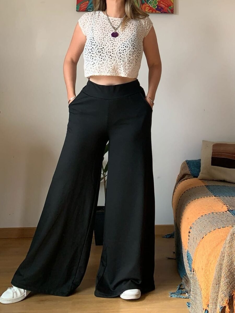 Pantalón maxi palazzo Waffle