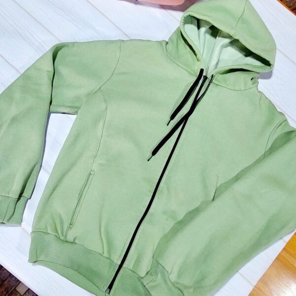 Campera de frisa algodón PISTACHO
