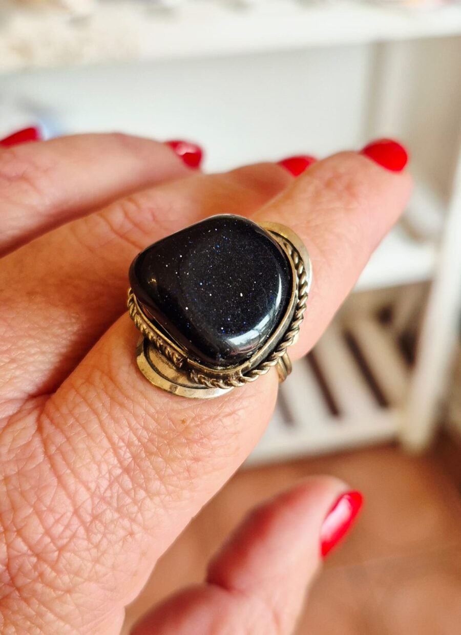 Anillo Lluvia de estrellas o Aventurina azul