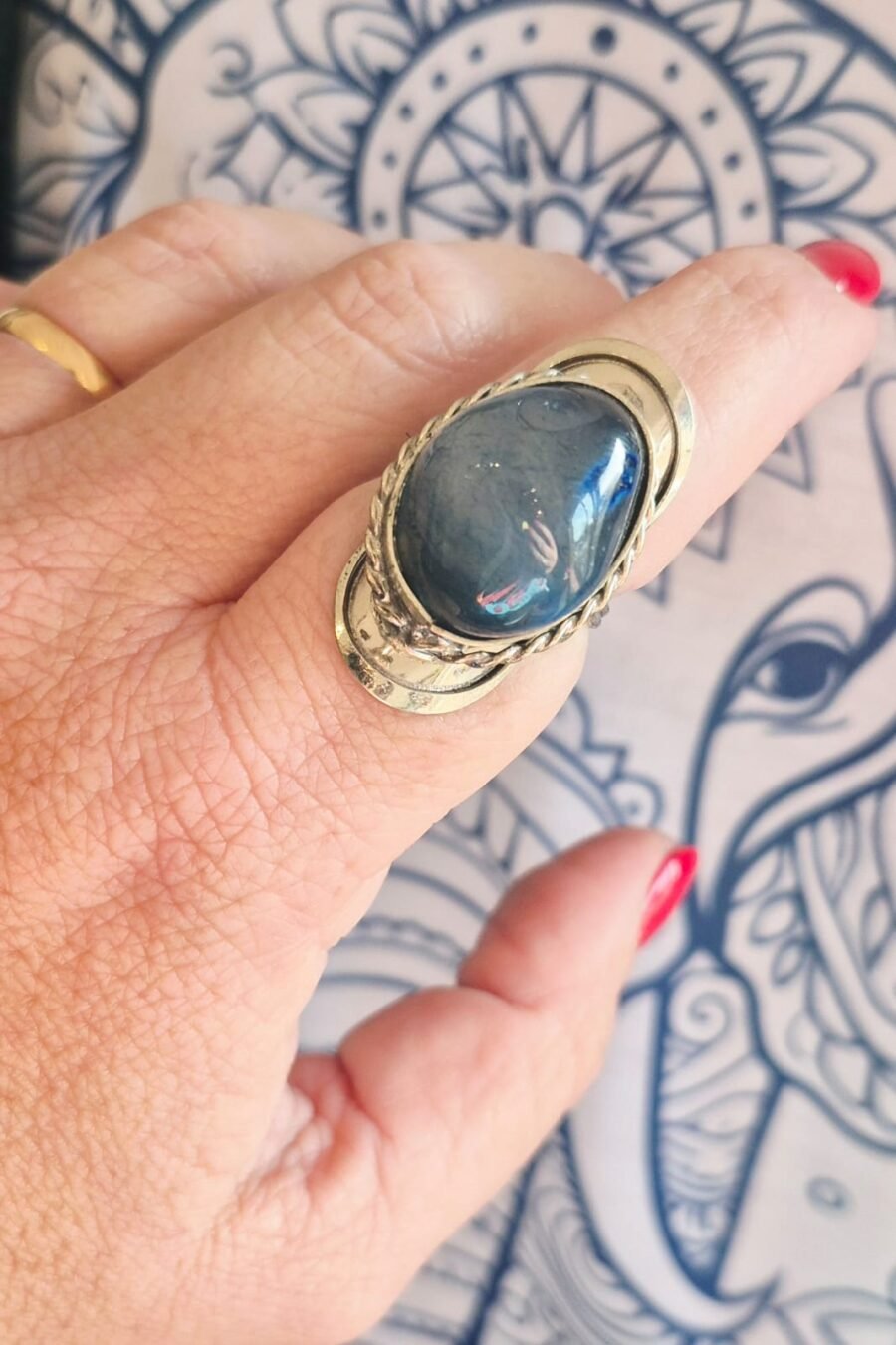 Anillo Cuarzo Azul