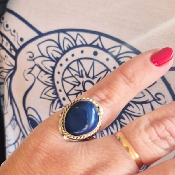 Anillo Cuarzo Azul (redondo)