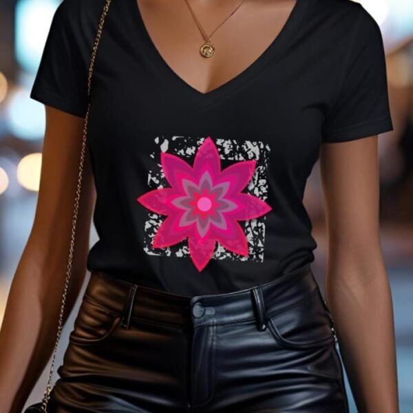 Remera FLOR FUCSIA. By APS (dtf)