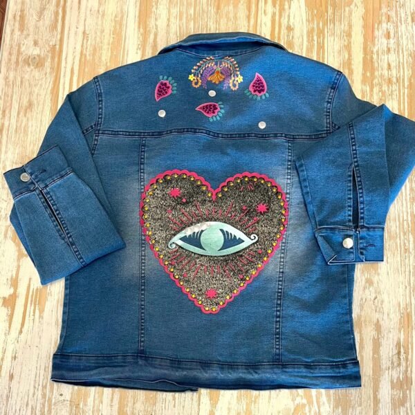 Campera de jean CORAZÓN (Talle XXL/3XL)