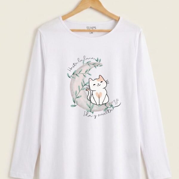 Remera HASTA LA LUNA (m/l). By APS