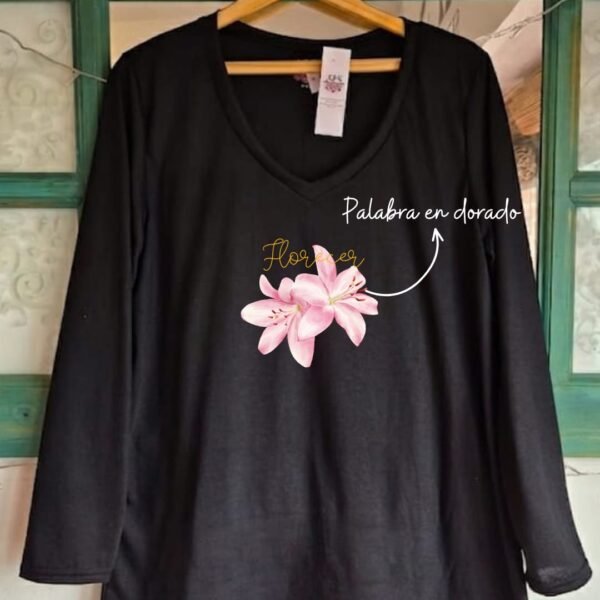 Remera FLORECER GOLD (m/l). By APS (dtf)