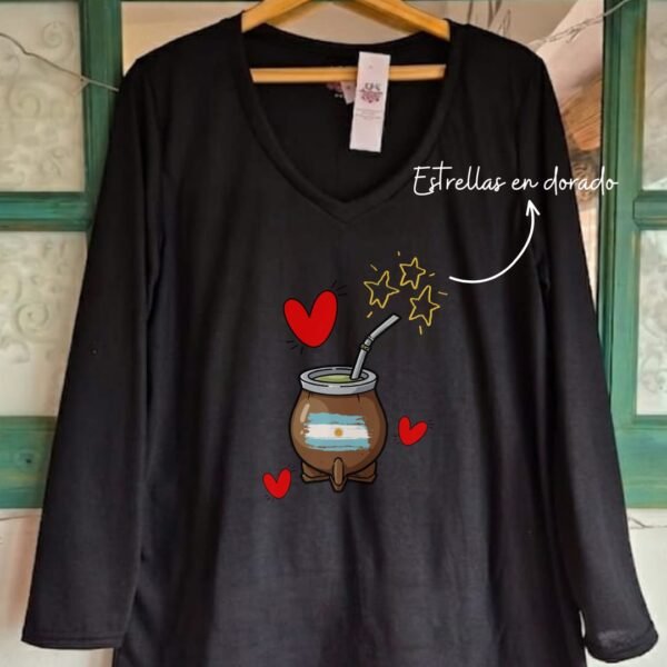 Remera MATECITO GOLD (m/l). By APS (dtf)