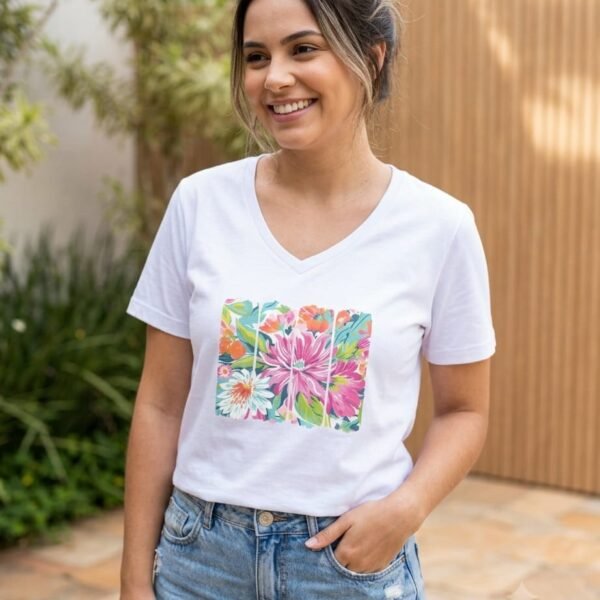 Remera CRISANTEMOS (Art 058)