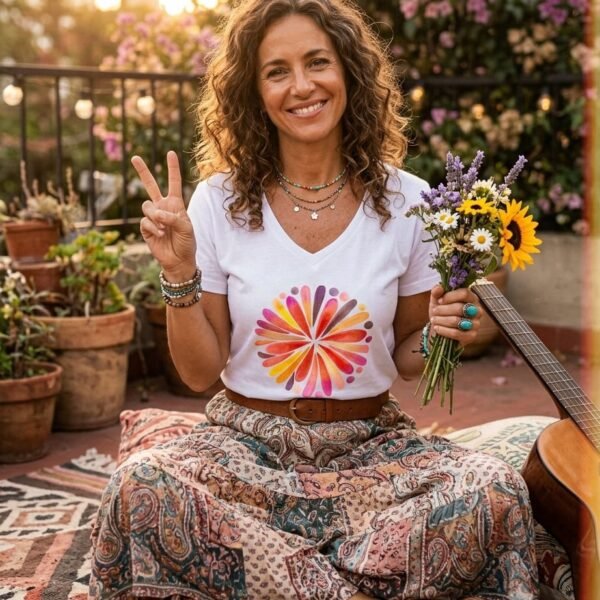 Remera MANDALA FUEGO (Cod 073)