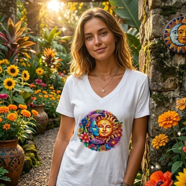 Remera MANDALA SOL Y LUNA (Cod 077)