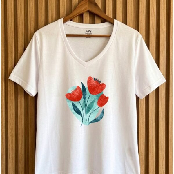Remera CORAZÓN TULIPÁN (Cod 092)