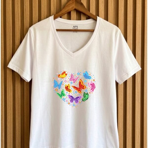 Remera CORAZÓN MARIPOSAS (Cod 096)