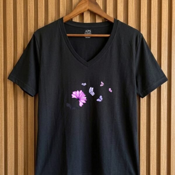 Remera FLOR LILA (Cod 0431/DTF)